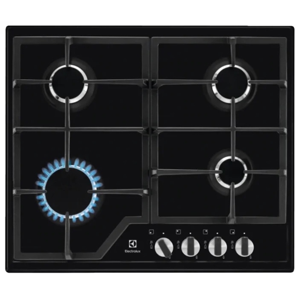 ჩასაშენებელი ქურის ზედაპირი Electrolux GPE263MB Hob, Built-in, Mechanical, Gas Black