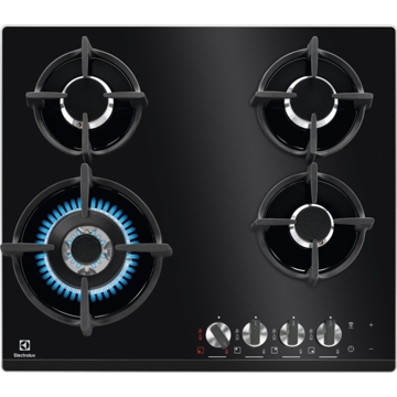 ჩასაშენებელი ქურის ზედაპირი Electrolux GPE363LK Hob, Built-in, Gas Black