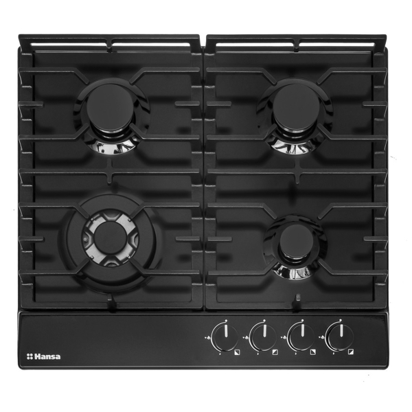 ჩასაშენებელი ქურის ზედაპირი Hansa BHGS611391 Hob, Built-in, Gas Black