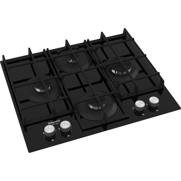 ჩასაშენებელი ქურის ზედაპირი Hotpoint-Ariston HAGS 61FBK Hob Black