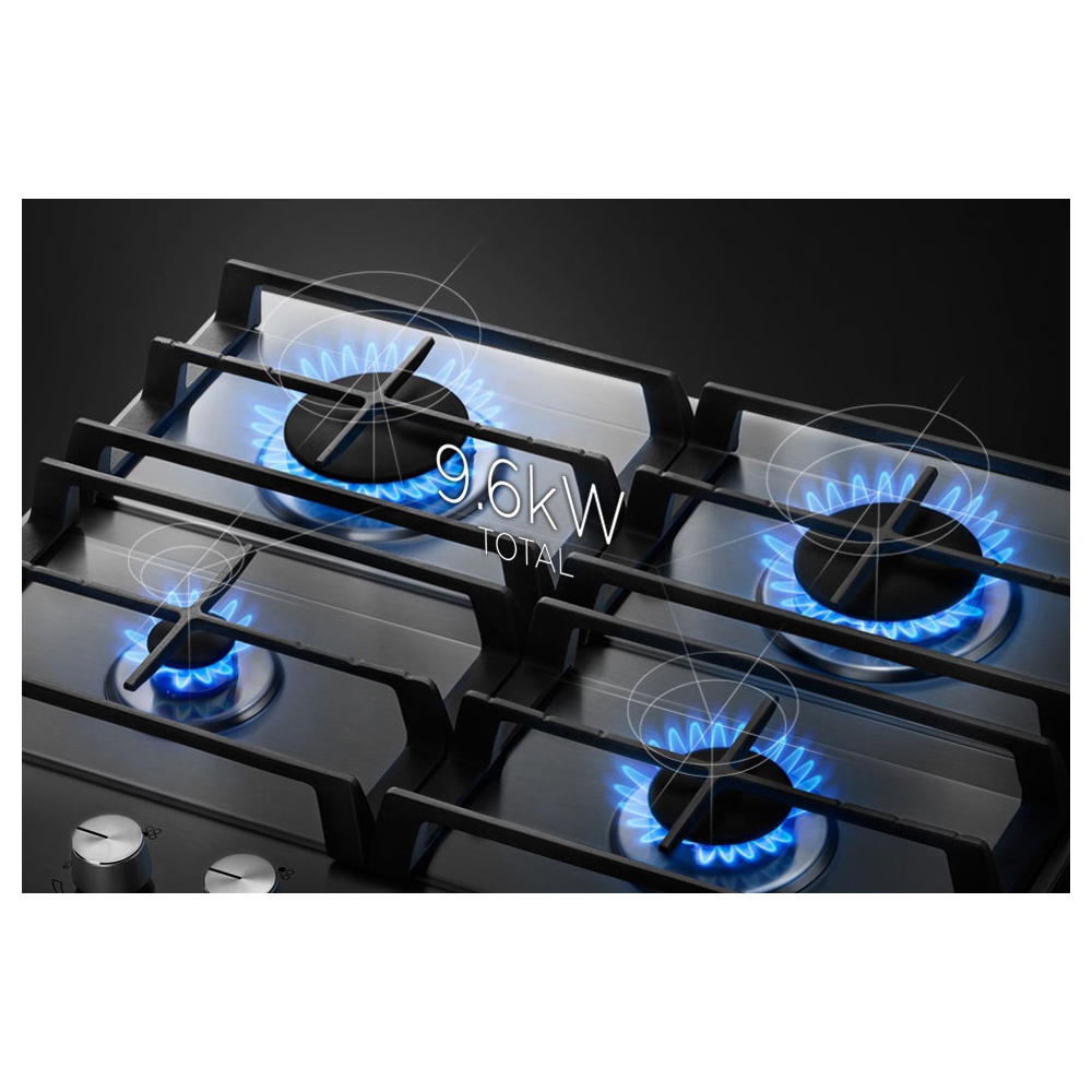 ჩასაშენებელი გაზის ქურის ზედაპირი Samsung NA64H3010AS/WT, Built-in Gas Cooktop, Silver