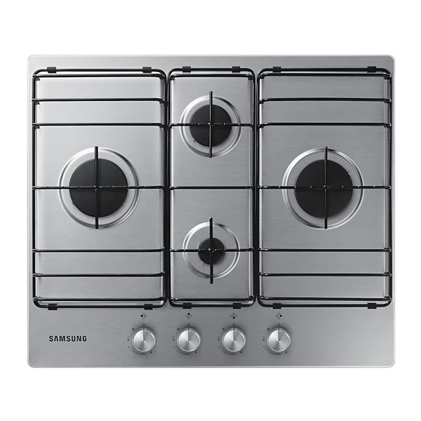 ჩასაშენებელი ქურის ზედაპირი Samsung NA64H3110BS/WT Hob, Built-in, Gas Silver