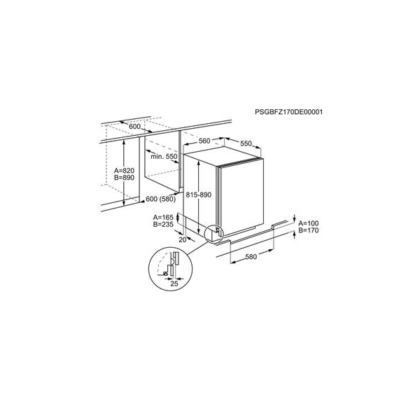 ჩასაშენებელი მაცივარი Electrolux ERN1200FOW Built-in Mini fridge White