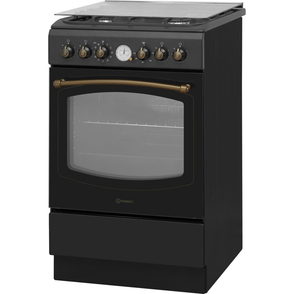 გაზქურა Indesit IS5G8MHA/E Combined, Free-Standing, Mechanical, A Black