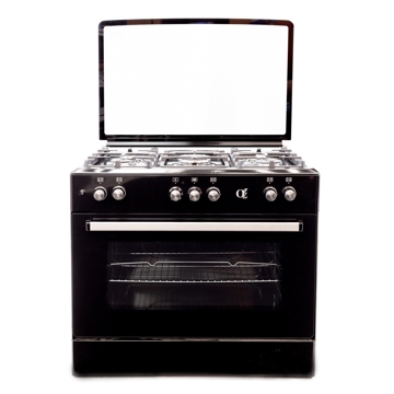 გაზქურა Oz OBig90X60B5E Oven-Electric Combined, Free-Standing Black