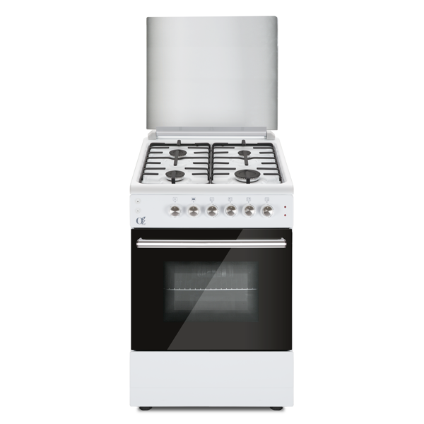 გაზქურა Oz OQ60X60W4E Oven-Electric Combined, Free-Standing White