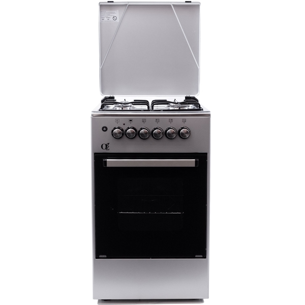 Oz OSE50X50X4 Oven-Electric Combined, Free-Standing Silver