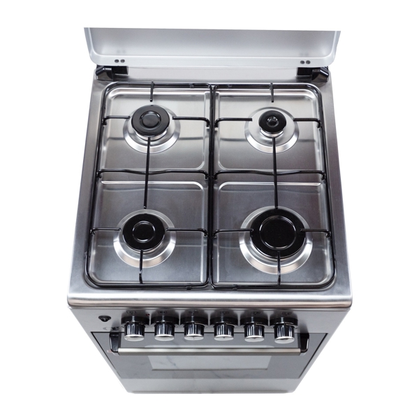 Oz OSE50X50X4 Oven-Electric Combined, Free-Standing Silver