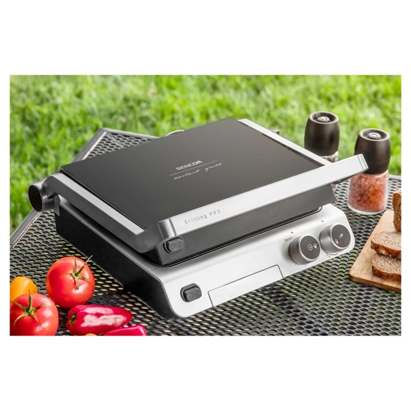 გრილი Sencor SBG 5030BK Grill Electronic, Mechanical, 2000 W Black/Silver