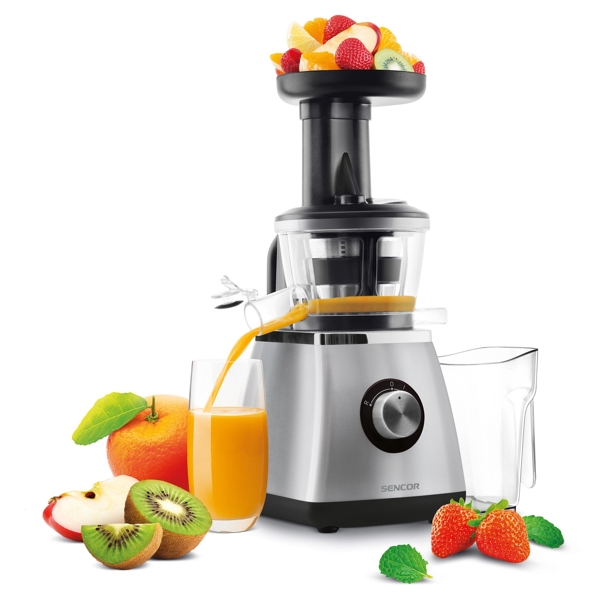 Sencor SSJ 4041BK Citrus Juicer, Mechanical 0.8 L, 400 W Metallic Silver