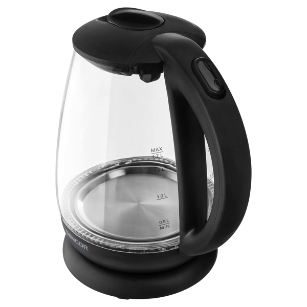 ელექტრო ჩაიდანი Sencor SWK 1785BK, 2200W, 1.7L, Electric Kettle, Transparant/Black