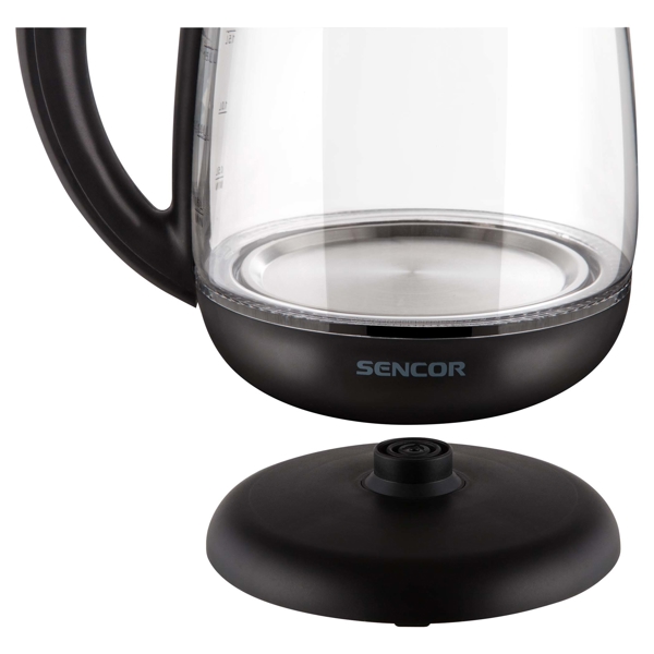 ელექტრო ჩაიდანი Sencor SWK 1785BK, 2200W, 1.7L, Electric Kettle, Transparant/Black