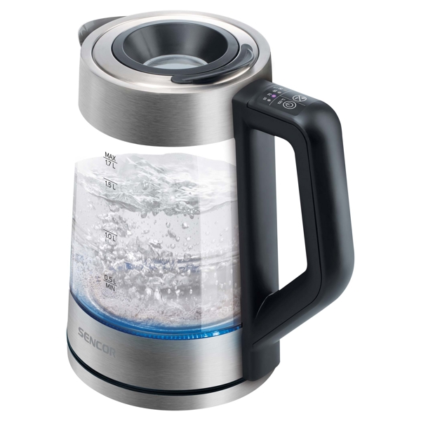 Sencor SWK 1795SS, 2200W, 1.7L, Electric Kettle, Metallic Silver