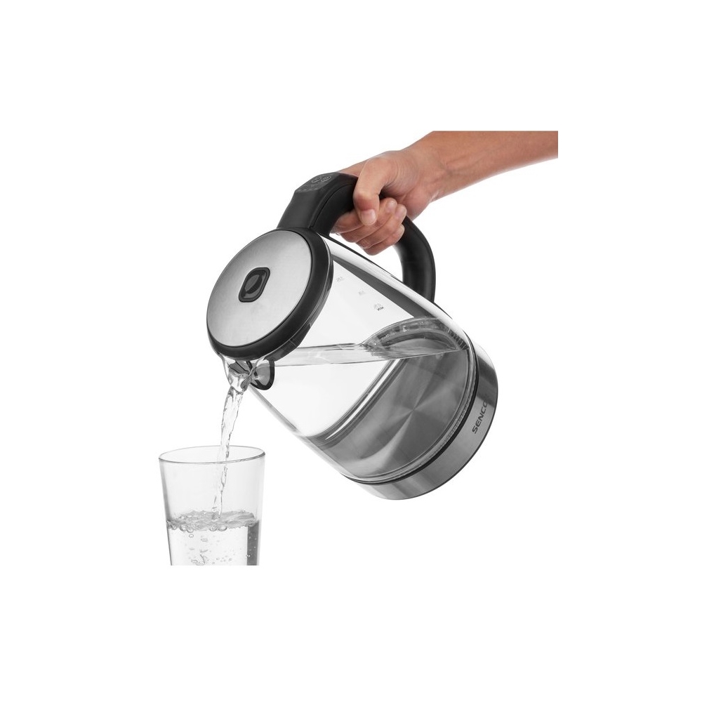 ელექტრო ჩაიდანი Sencor SWK 2090BK 2200W, 2L, Electric Kettle, Black/Silver