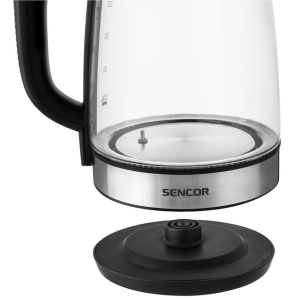 ელექტრო ჩაიდანი Sencor SWK 2090BK 2200W, 2L, Electric Kettle, Black/Silver