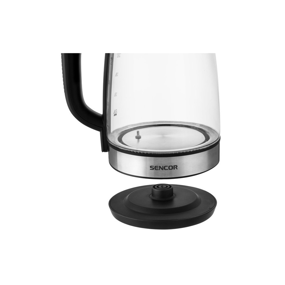 ელექტრო ჩაიდანი Sencor SWK 2090BK 2200W, 2L, Electric Kettle, Black/Silver