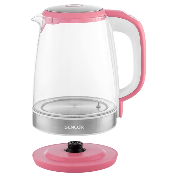 ელექტრო ჩაიდანი Sencor SWK 2194RD Electric, 2200 W Silver / Pink