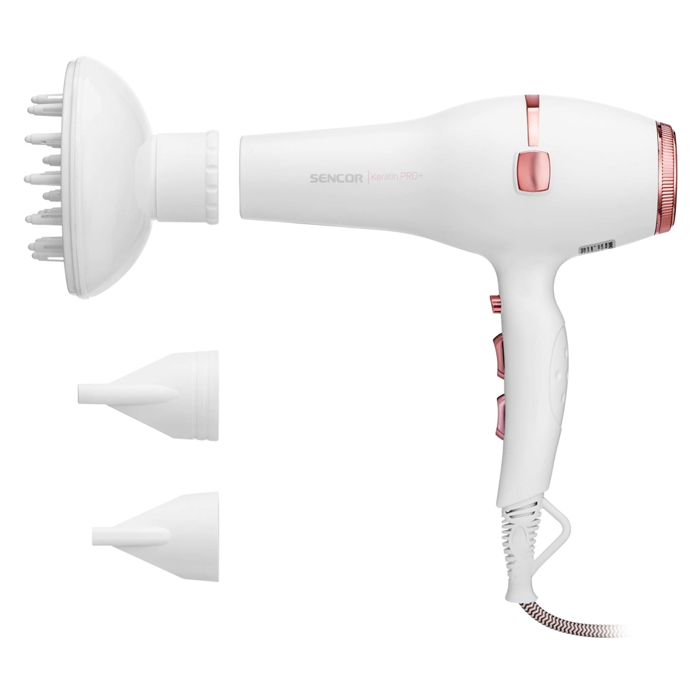 ფენი Sencor SHD 8200GD Hair Dryer 2400W White-Gold
