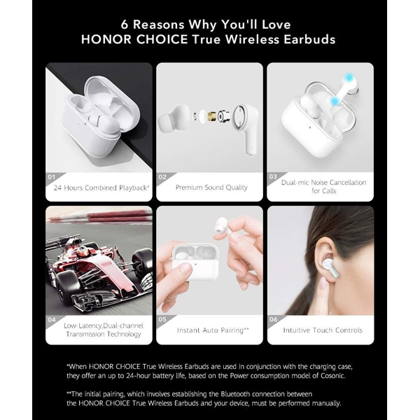 ყურსასმენი Honor TWS Earbuds Bluetooth, Wireless X1 White