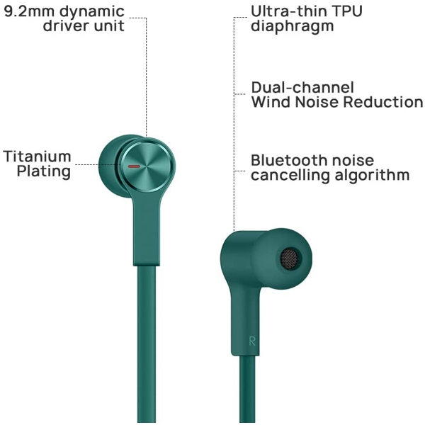 ყურსასმენი Huawei Freelace CM70-L BT Noise Reduction Bluetooth Emerald Green