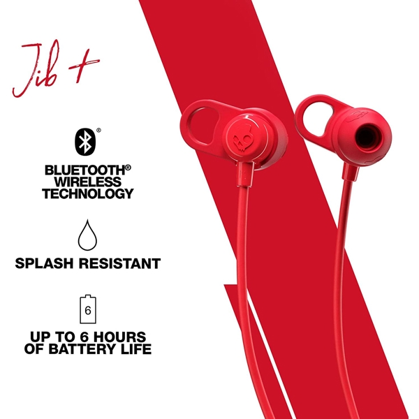 ყურსასმენი Skullcandy JIB+ Wireless In-Ear Headphones Red