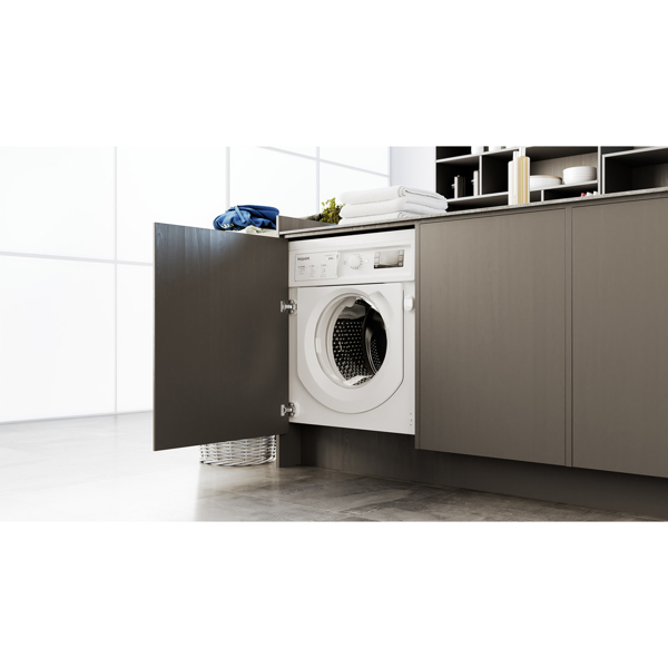 ჩასაშენებელი სარეცხი მანქანა Hotpoint BI WDHG 861484 EU, 8Kg, 1351 Rpm,  A+++,  Built-in, White