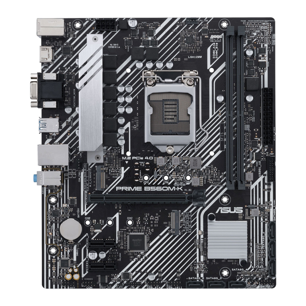 დედა დაფა ASUS PRIME B560M-K, LGA1200,11th Gen,  mATX, PCIe® 4.0, 2 x M.2,RGB header HDMI, D-Sub