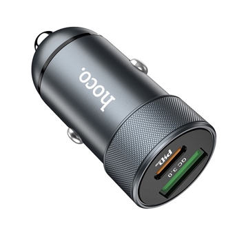 მანქანის დამტენი Hoco Z32B Speed up PD20W+QC3.0 Car charger Black