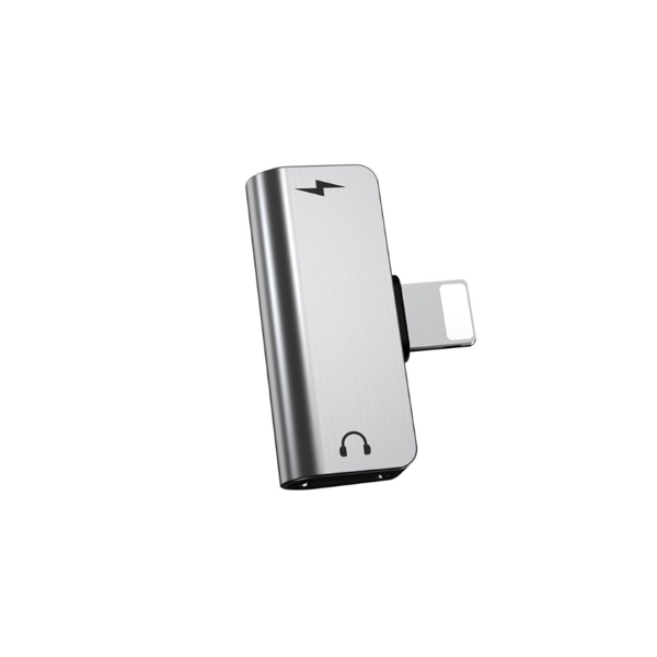 აუდიო ადაპტერი HOCO LS24 DUAL LIGHTNING DIGITAL AUDIO CONVERTER FOR APPLE SILVER