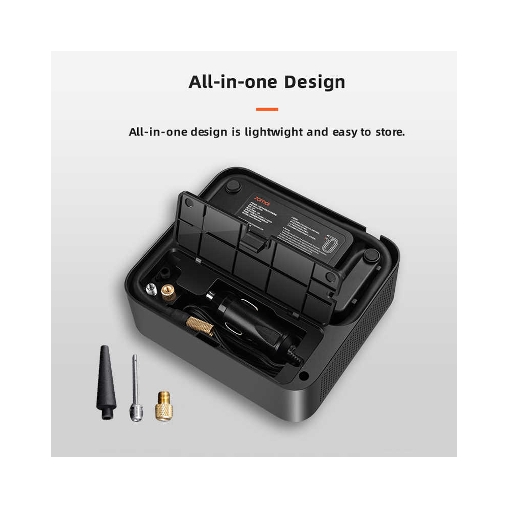 მანქანის კომპრესორი Xiaomi 70mai Midrive TP03, Air Compressor Lite, Black