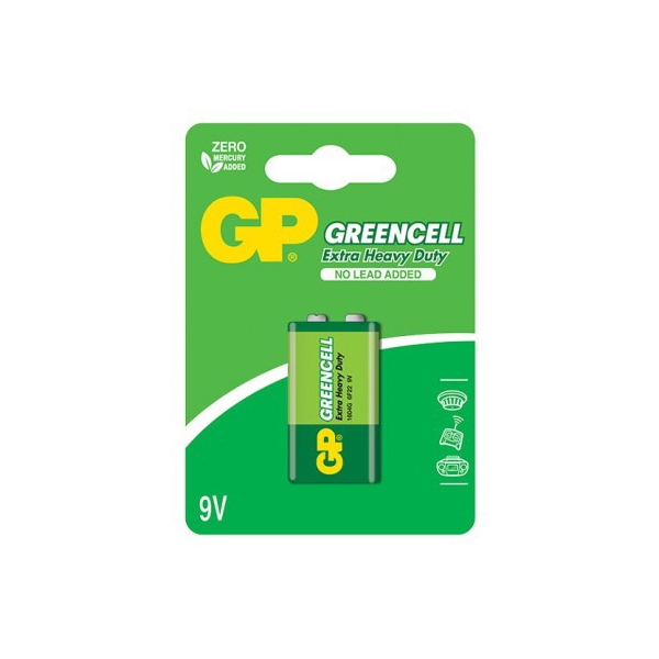 ელემენტი GREENCELL GPPVCF9VG006 1604GLF-U1 9.0V (6F22) GP