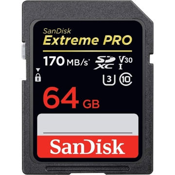 მეხსიერების ბარათი SanDisk Extreme Pro SDXC Card 64GB (SDSDXXY-064G-GN4IN)