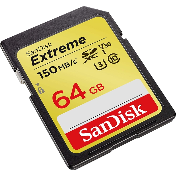 მეხსიერების ბარათი SanDisk Extreme SDXC 64GB (SDSDXV6-064G-GNCIN)