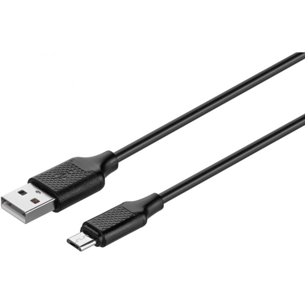 მობილურის სადენი KITs USB 2.0 to Micro USB cable 2A black 1m - KITS-W-002