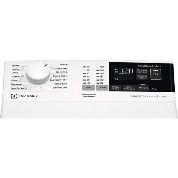 სარეცხი მანქანა Electrolux EW6T4R272 Vertical 7 kg Inverter, A+++ White