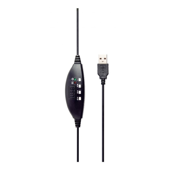 ყურსასმენები Gembird MHS-U-001, USB stereo headset, glossy black