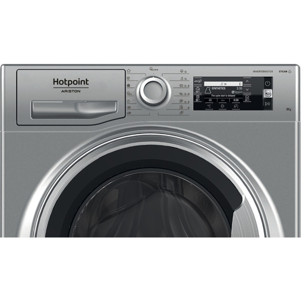 სარეცხი მანქნა Hotpoint-Ariston NLCD 945 SS A EU 9Kg, 1351 Rpm, B Silver