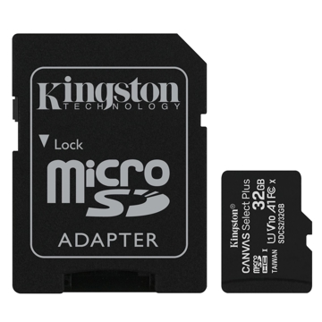 მეხსიერების ბარათი Kingston SDCS2/32GB, 32GB, MicroSDHC, C10, UHS-I, Black