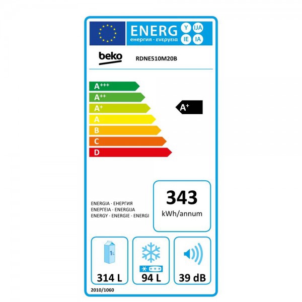 მაცივარი BEKO RDNE510M20B Superia SN-T A+
