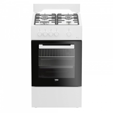 გაზქურა BEKO FSG 52020 DW Superia, 4 Gas, Oven, White