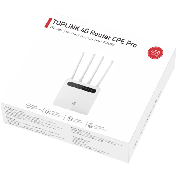 4G როუტერი Toplink HW 593 CPE LTE router 4G with 4 antenna