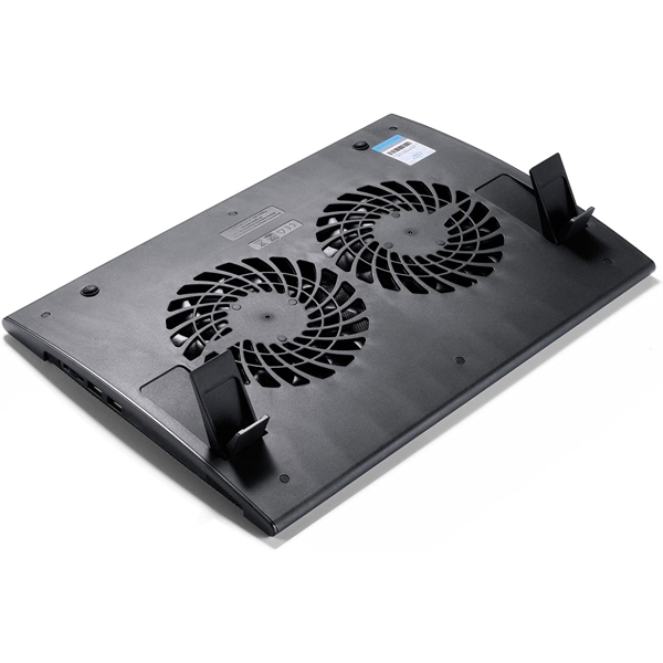 ნოუთბუქის გამაგრილებელი Deepcool WIND PAL FS, notebook cooler, USB HUB 2 ports, Two 140mm fans,Up to 17"