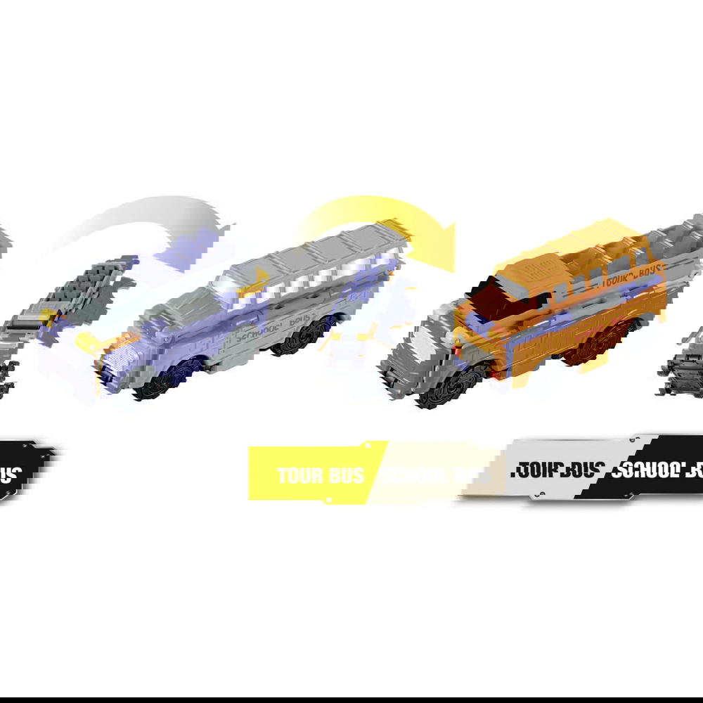 სათამაშო მანქანა TransRacers EU463875-10 Tour Bus & School Bus