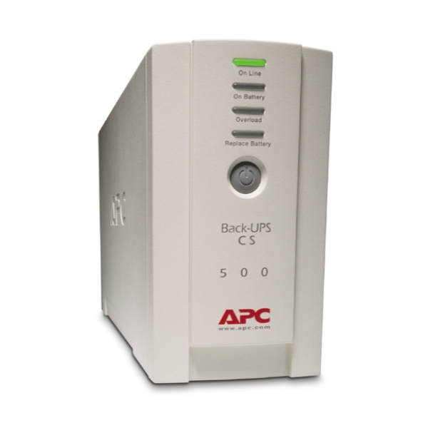 უწყვეტი კვების წყარო APC BK500EI Back-UPS CS 500VA 300W, 160V - 300V, RJ-11, USB Beige