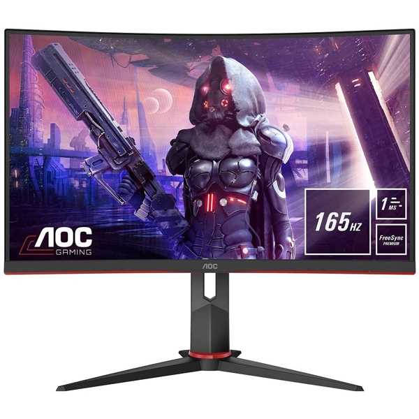 მონიტორი AOC C27G2U/BK 27" LCD Gaming Curved 165Hz VA, VGA, HDMI, DP Black