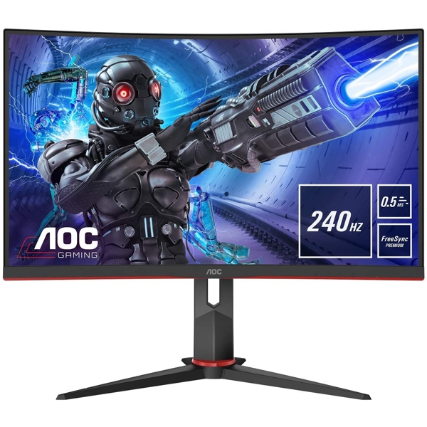 მონიტორი AOC C27G2ZU/BK 27" LCD FHD Gaming Curved 240Hz HDMI, DP Black