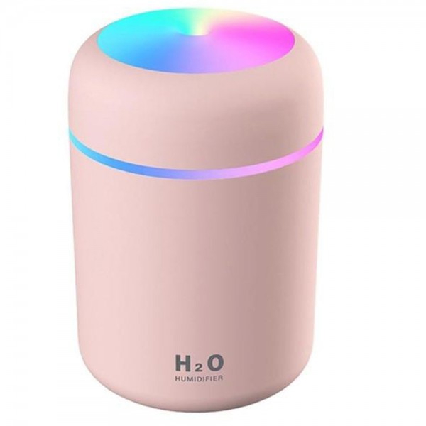 ჰაერის დამატენიანებელი H2O 0.3L, USB PINK