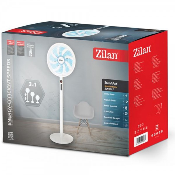 ვენტილატორი Zilan ZLN3765 3in1 60 W White