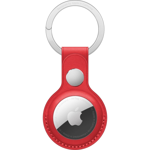 აირთაგის ქეისი Apple AirTag Leather Key Ring (PRODUCT)Red (AirTag NOT Included)