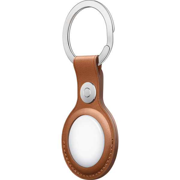 აირთაგის ქეისი Apple AirTag Leather Key Ring Saddle Brown (AirTag NOT Included)